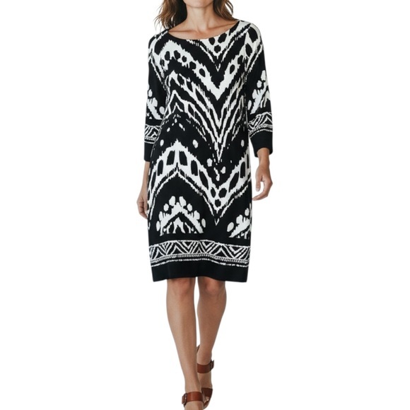 Enfocus Studio Dresses & Skirts - 4/$20 Enfocus Studio Black & White Abstract Shift Dress - Size 10